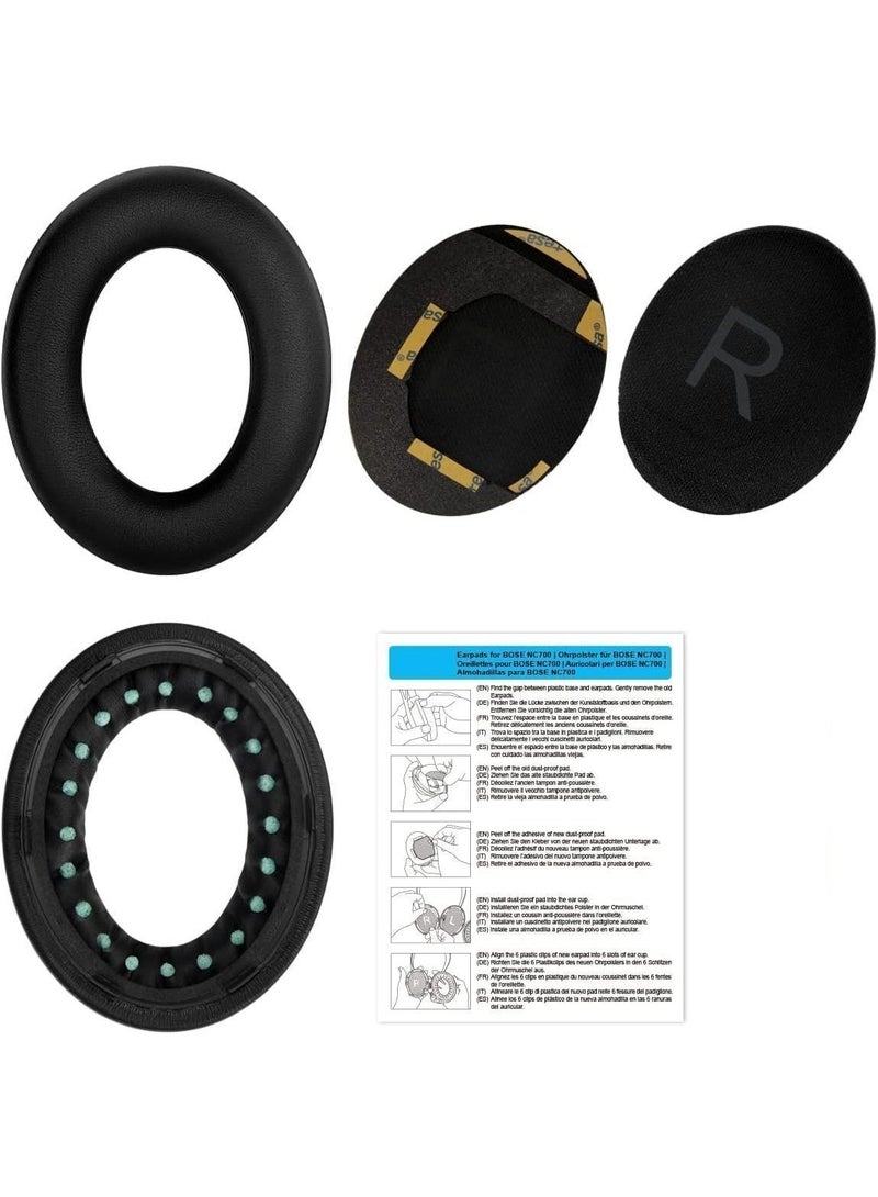 ChicAbode Bose Ear Pads Replacement Kit for Bose 700 Noise Cancelling Headphones (NC700), Softer PU Leather, Luxurious Memory Foam, Added Thickness, Extra Durable Ear Cushions (Black) - Image 5